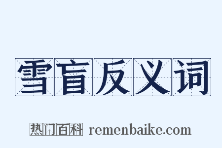 雪盲反义词是什么意思的图片